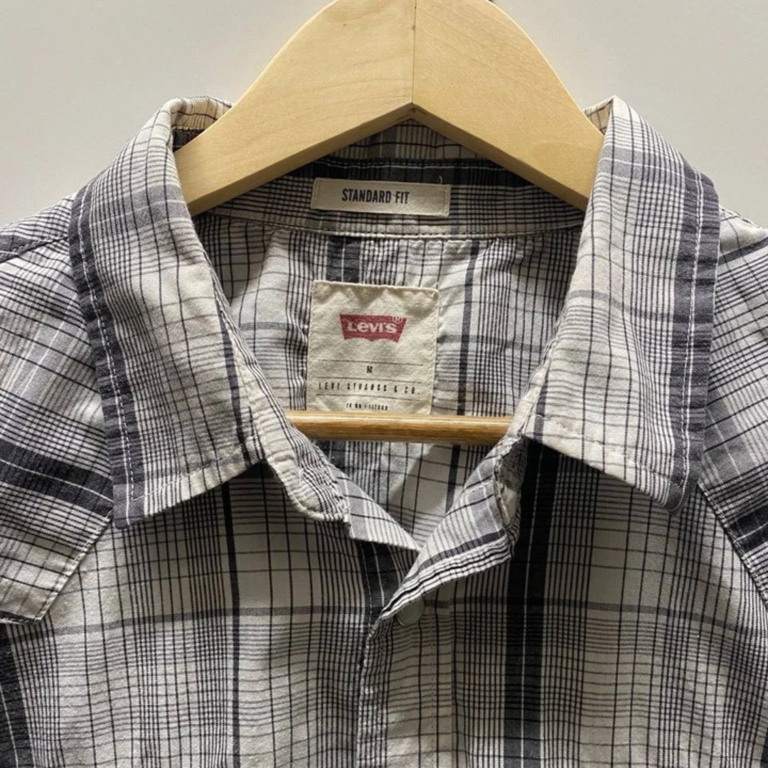 Levi's Strauss Mens Western M Short Sleeve Pearl Snap Shirt