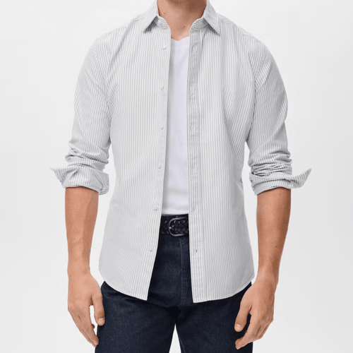 100% cotton Mango striped shirt - Teecraft