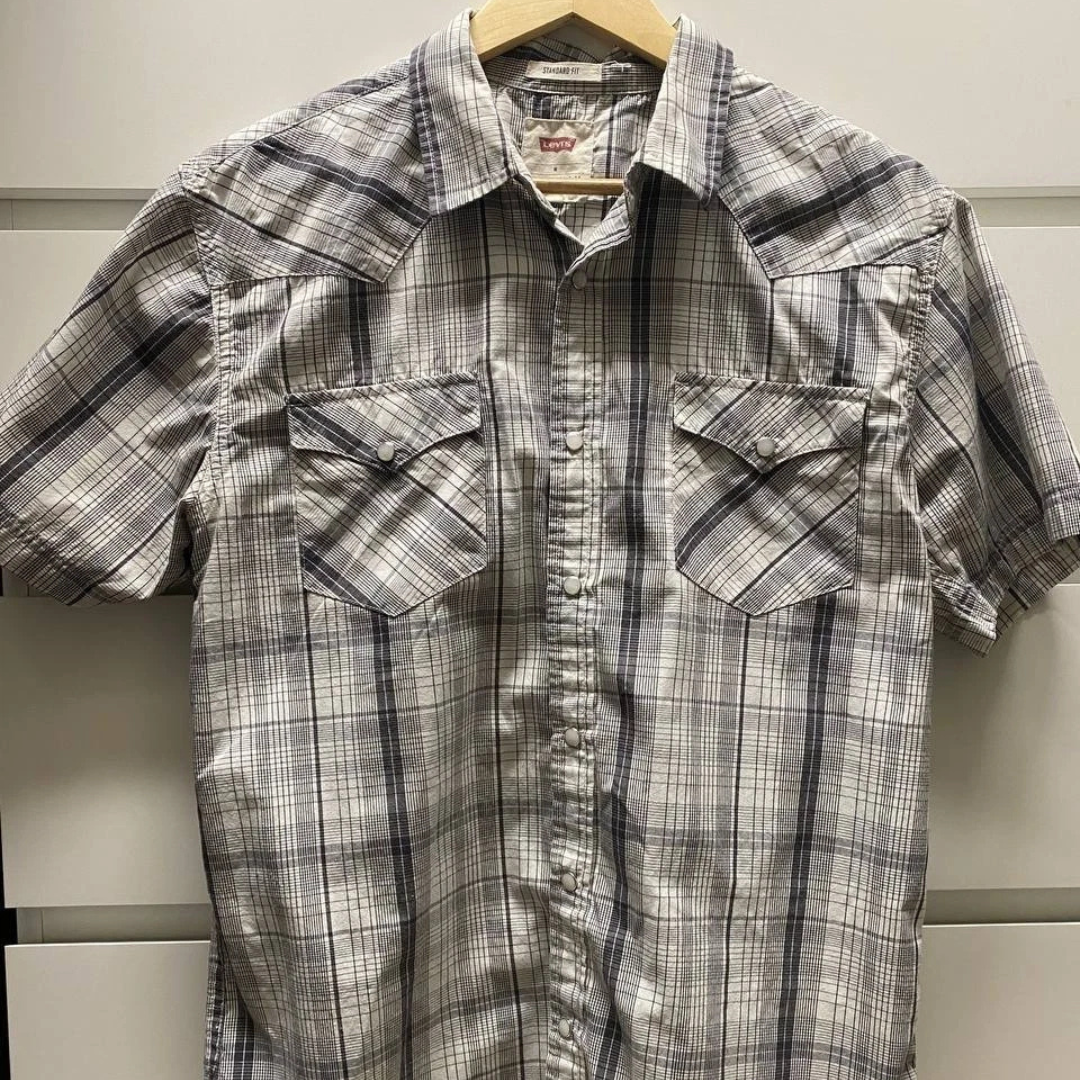 Levi's Strauss Mens Western M Short Sleeve Pearl Snap Shirt