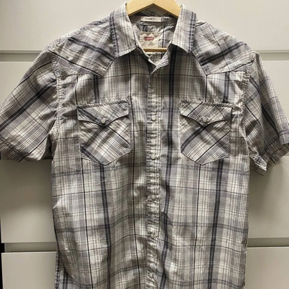 Levi's Strauss Mens Western M Short Sleeve Pearl Snap Shirt