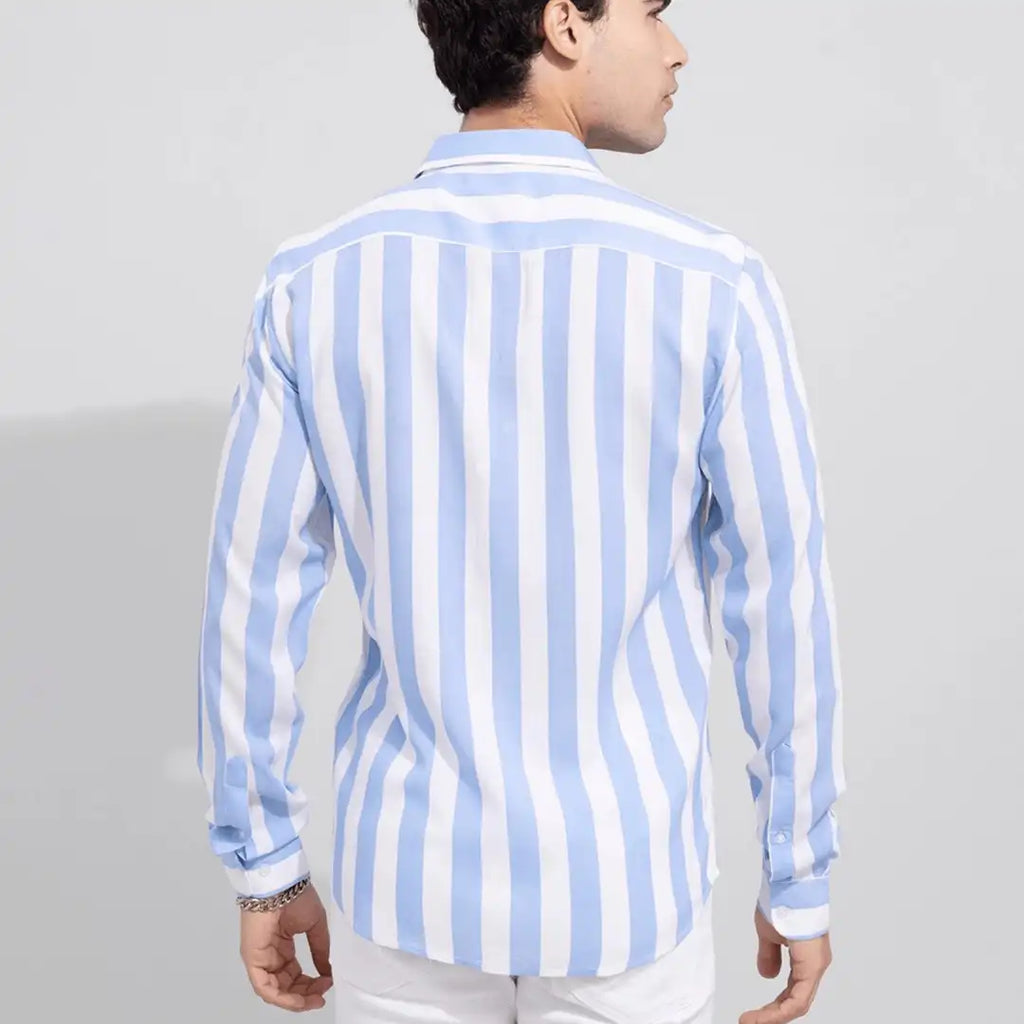 ZURINE Regular Fit Striped Spread Collar Casual Shirt