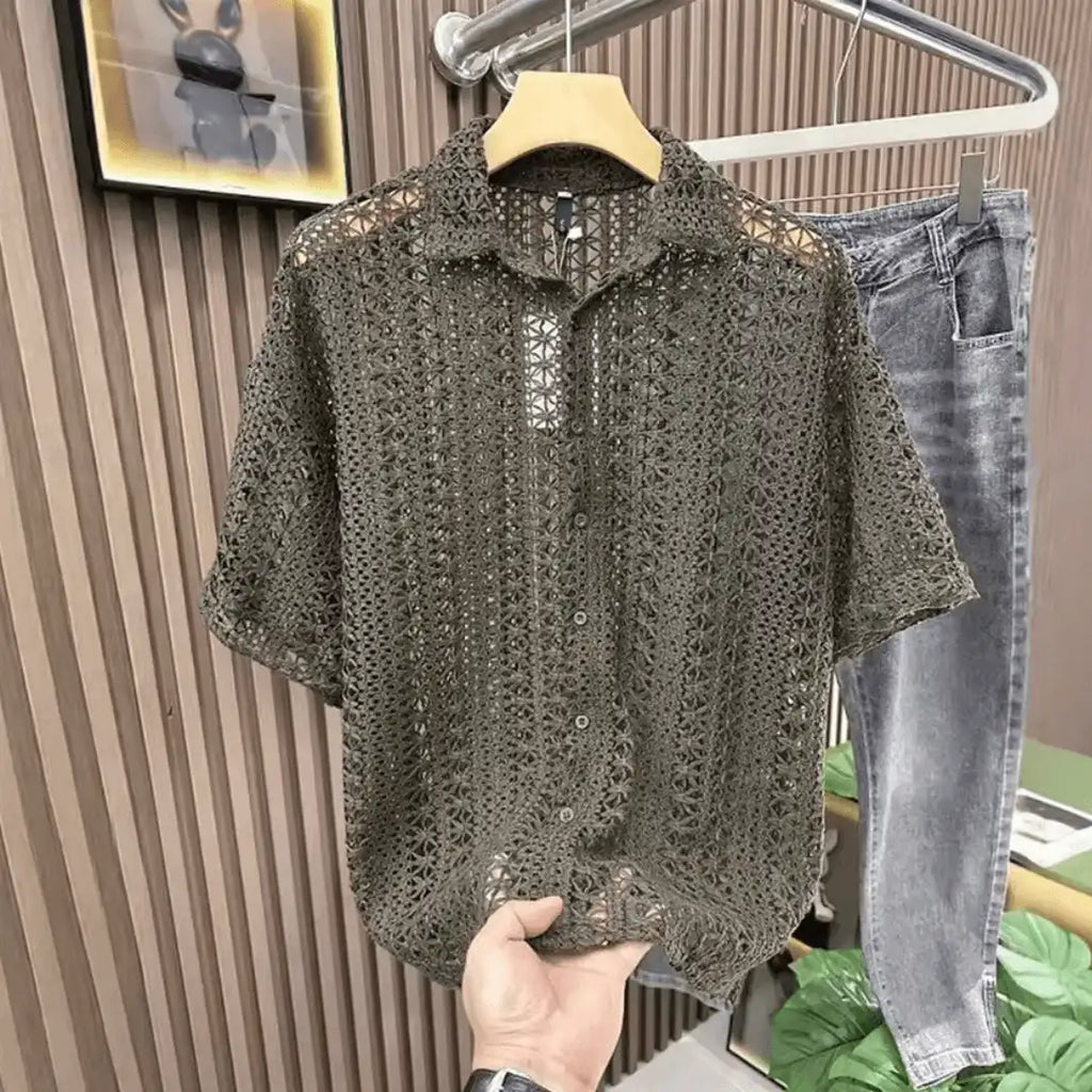 American Retro Short Sleeved Knitted Polo