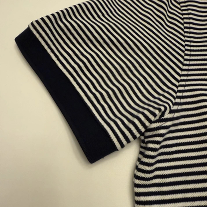Brooks Brothers Navy White Striped Short Sleeve Polo Shirt