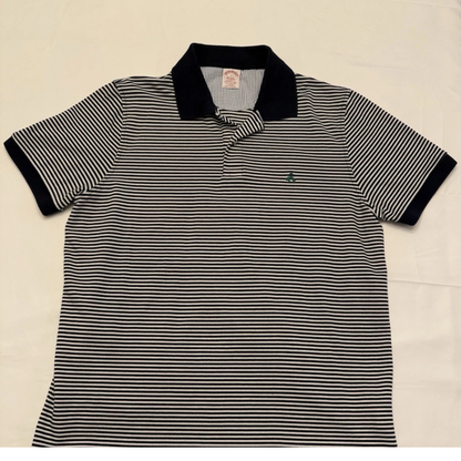 Brooks Brothers Navy White Striped Short Sleeve Polo Shirt