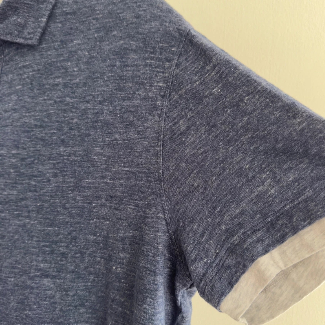 Brunello Cucinelli Mens Linen Polo Shirt