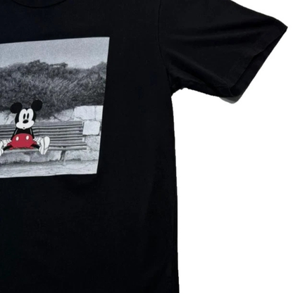 Disney X Zara Men'S Black Mickey Mouse Graphic T-Shirt