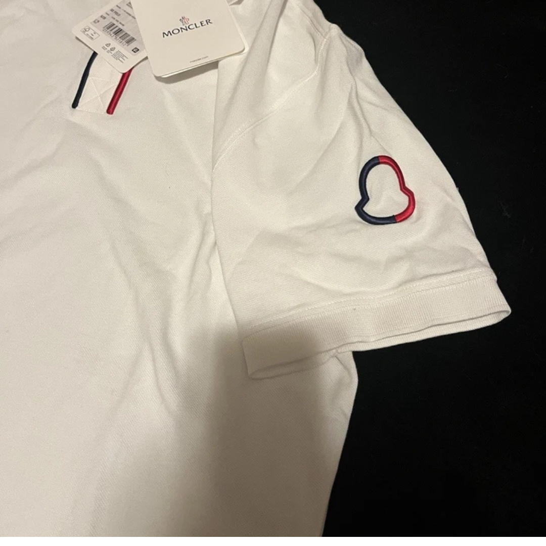 Authentic Moncler Tricolour SS Polo Shirt