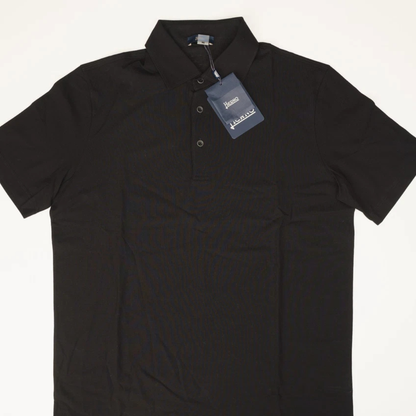 HERNO Solid Black Polo Shirt