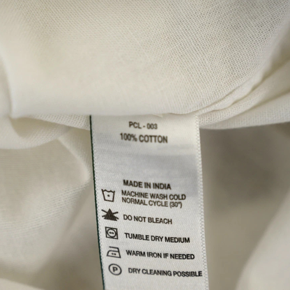 Levi’s Men’s M Slim White Cotton Cuffed Short Sleeve Shirt