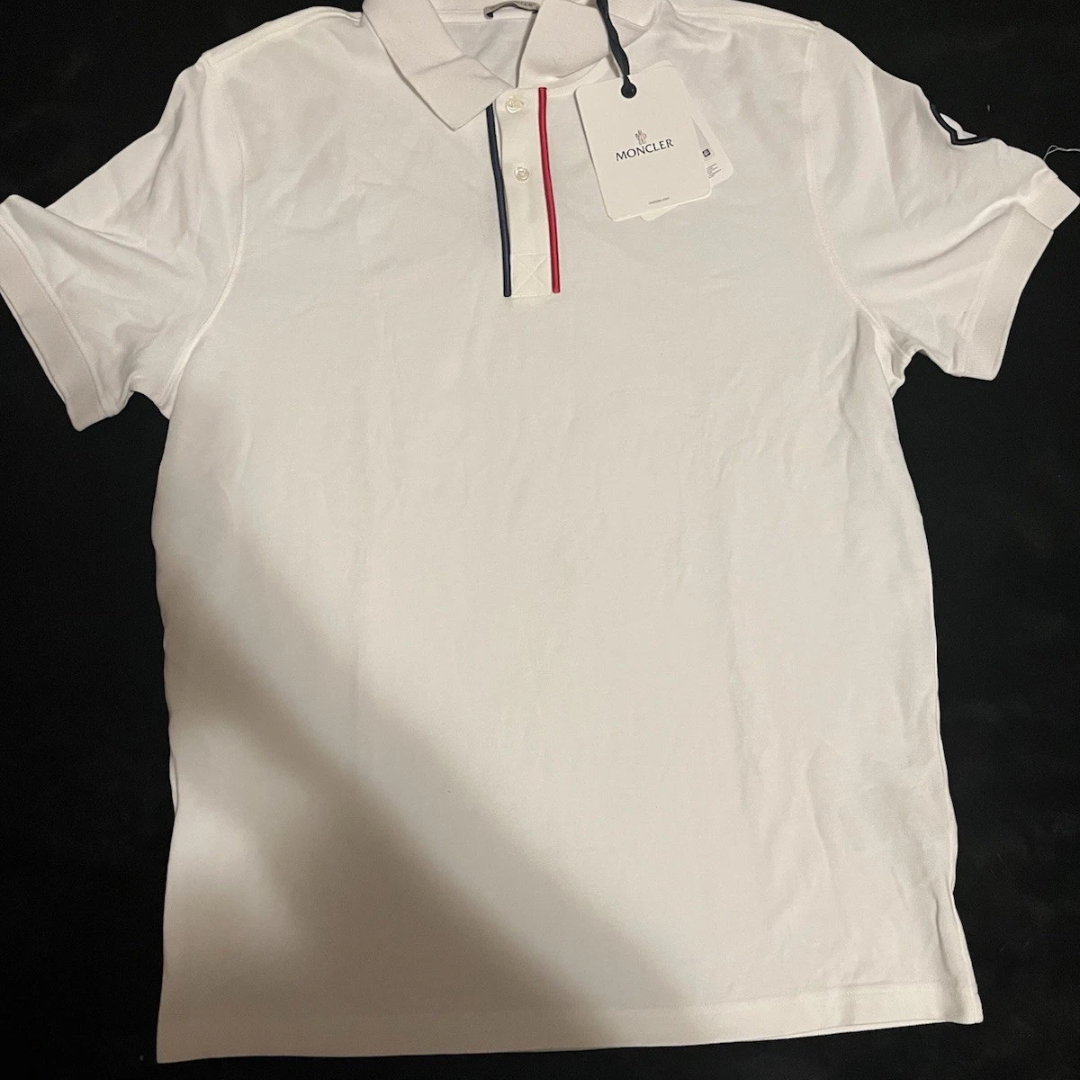 Authentic Moncler Tricolour SS Polo Shirt