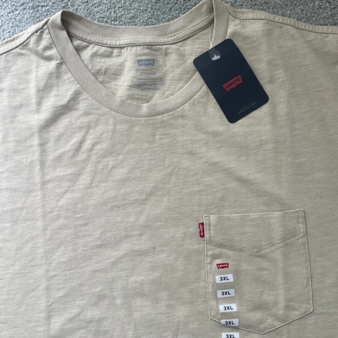 Levis Men’s T Shirt Short Sleeve Crew Neck One Pocket T-Shirt