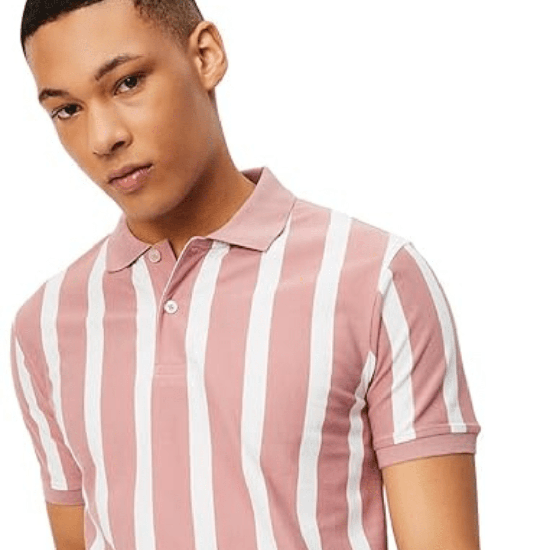 Max Men's Half Sleeves Regular Fit Striped Polo Levi's T-Shirt - Teecraft