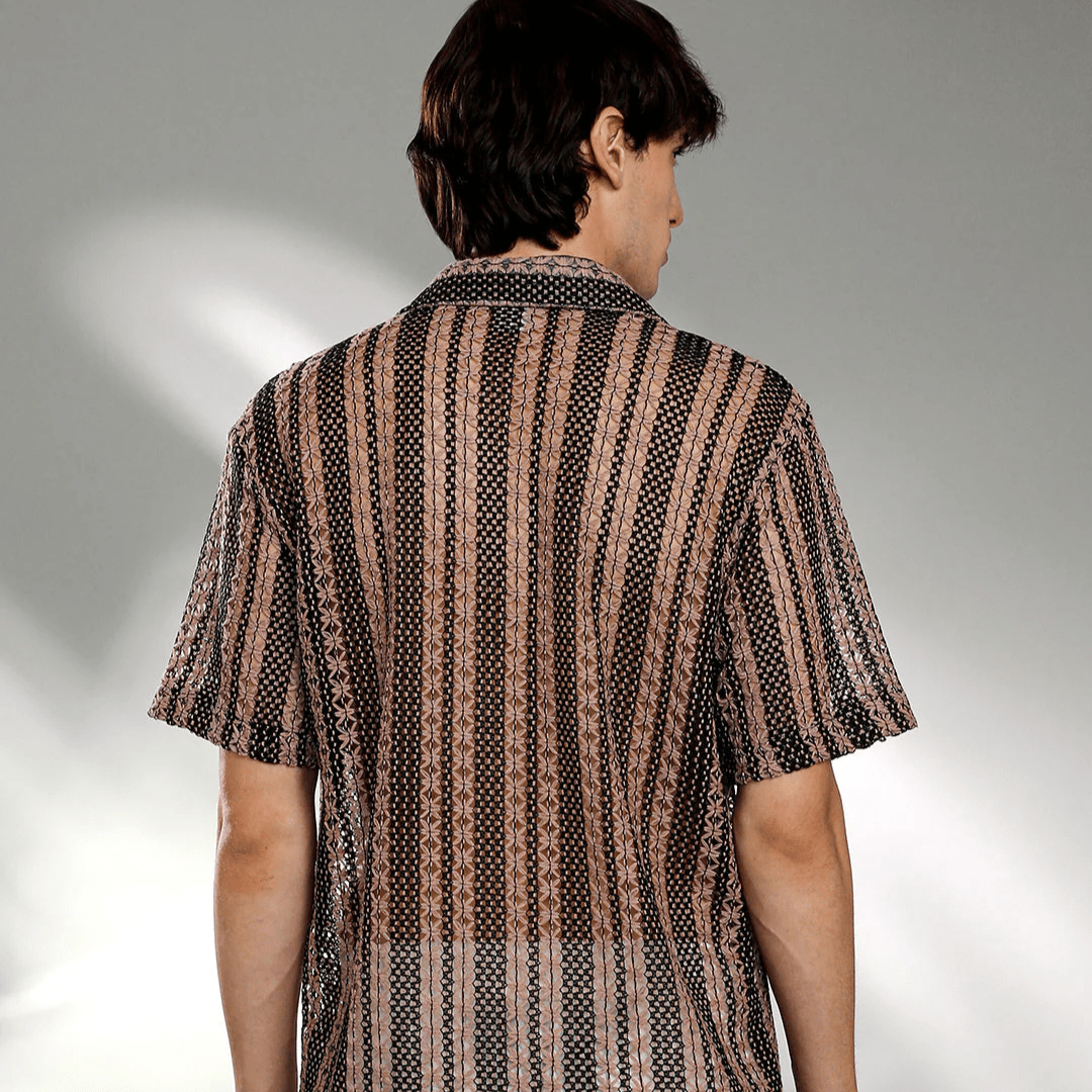 Multitrack Knit Oversized Shirt - Teecraft