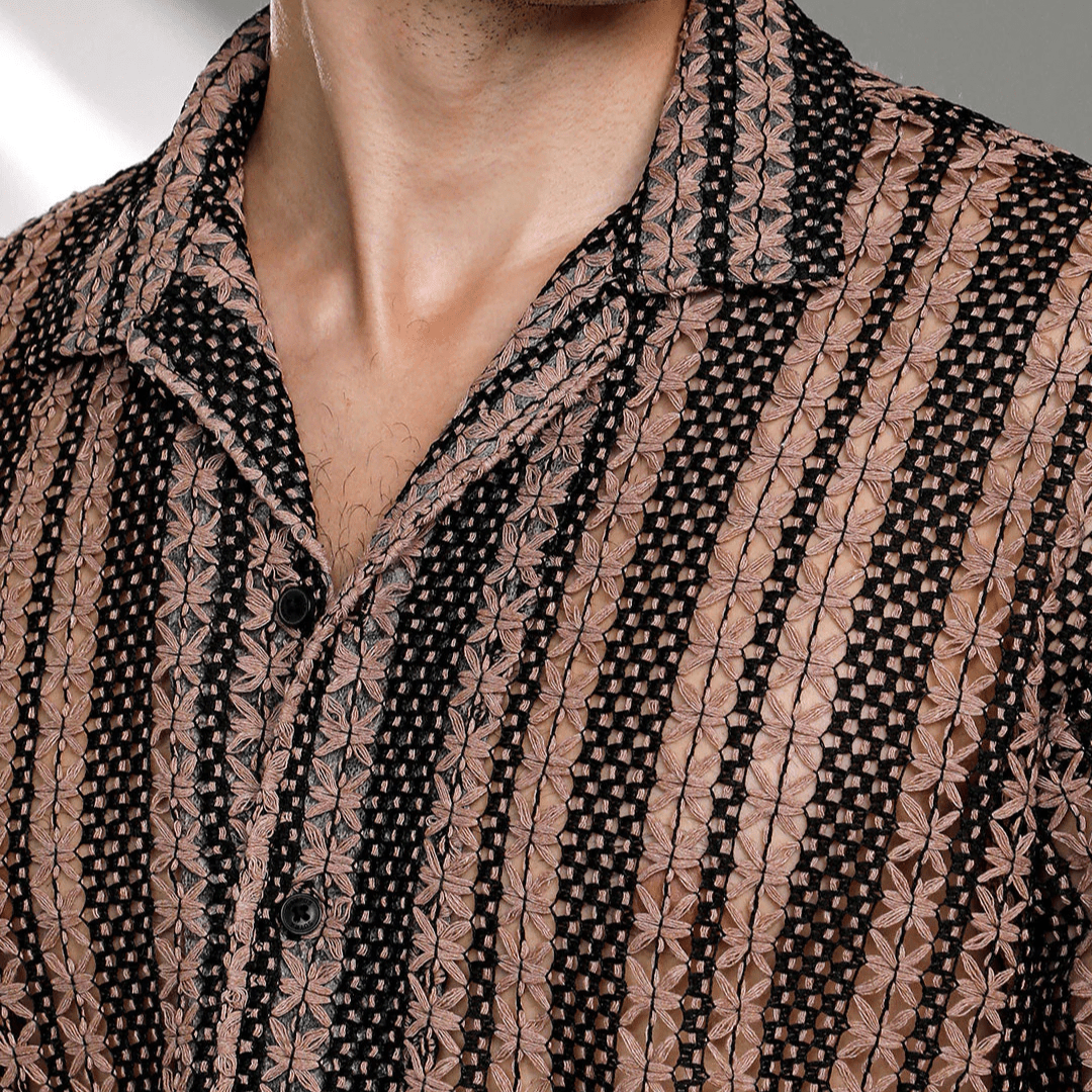 Multitrack Knit Oversized Shirt - Teecraft