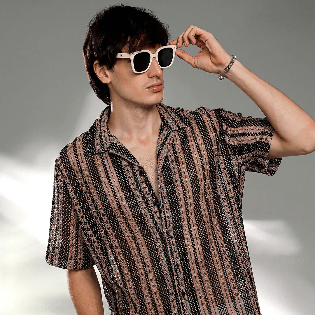 Multitrack Knit Oversized Shirt - Teecraft