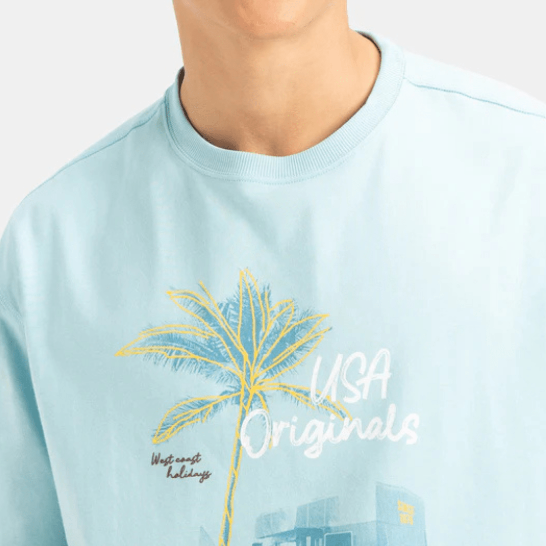 Super Combed Cotton Rich Graphic Printed Oversized T-Shirt - Teecraft