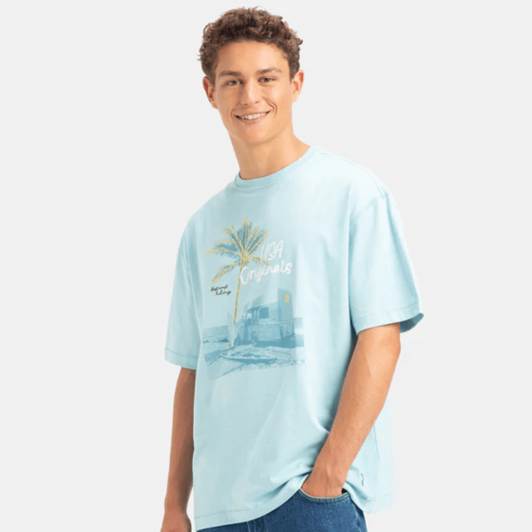 Super Combed Cotton Rich Graphic Printed Oversized T-Shirt - Teecraft